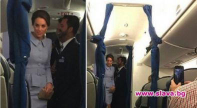 Кейт Мидълтън се вози в пътнически самолет