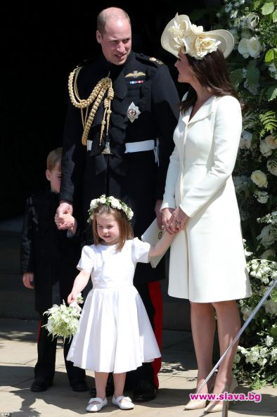 Кейт и децата възхитиха на сватбата на Хари и Меган 