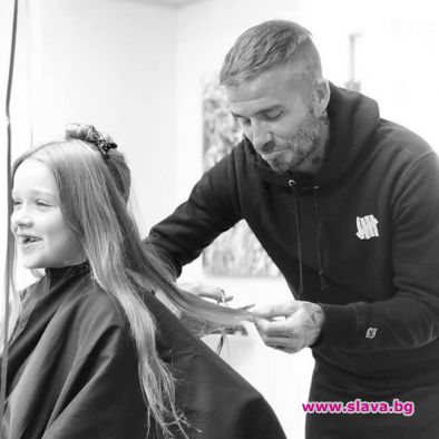 Дейвид Бекъм отряза косата на дъщеря си