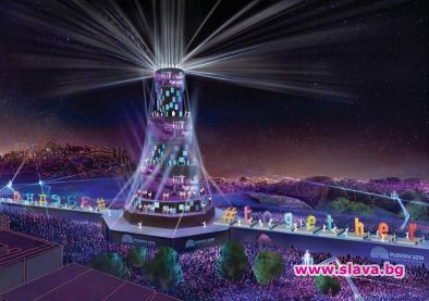 Това са кулата и подиумите за откриващото събитие на Пловдив