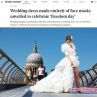Дизайнер направи сватбена рокля от медицински маски