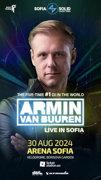Легендарният Armin Van Buuren в София на 30 август