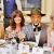рожденикът лорд Евгени Минчев в компанията на личния си гост- британската актриса Вики Мишел, лейди Колин Кембъл и милиардерката от Барбадос лейди Керъл Кафин- Парсънс