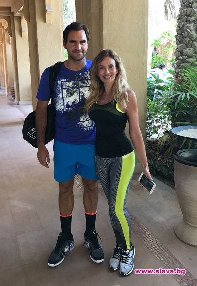 Малина налази Федерер във фитнеса в Дубай