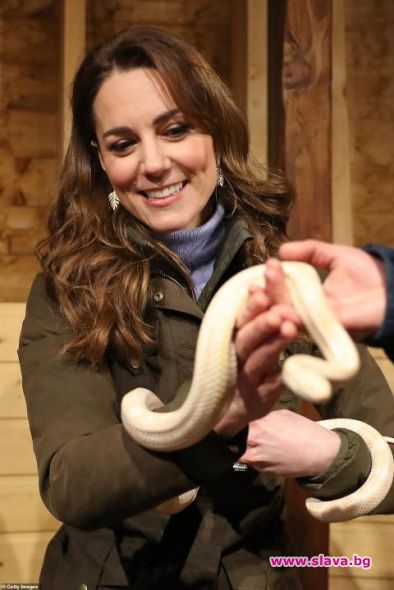 Кейт се сприятели със змия в Северна Ирландия 