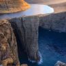 Фарьорските острови и "висящото езеро"- Сорвагсватн над Атлантическия океан